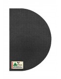 TAPIS D'ENTRÉE DEMI-LUNE - NYLON UNI NOIR - 50 x 80cm