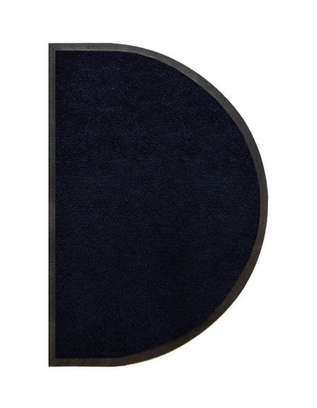 TAPIS D'ENTRÉE DEMI-LUNE - NYLON UNI NOIR - 50 x 80cm