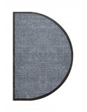 TAPIS D'ENTRÉE DEMI-LUNE - NYLON UNI GRIS FONCÉ - 50 x 80cm