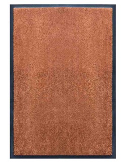 TAPIS D'ACCUEIL - NYLON UNI MARRON CARAMEL - Rectangulaire 60 x 90cm